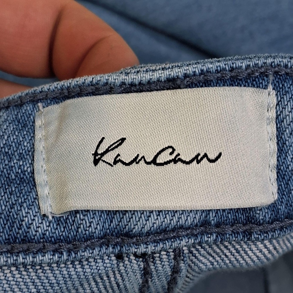 KanCan Wide Leg Flare Jeans in Medium Blue Wash - Picture 3 of 9